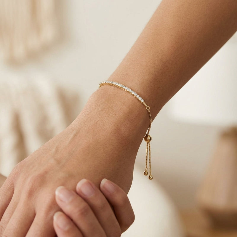 Worn: Bolo Bracelet · 1–1.63 ct — AI-rendered styling image