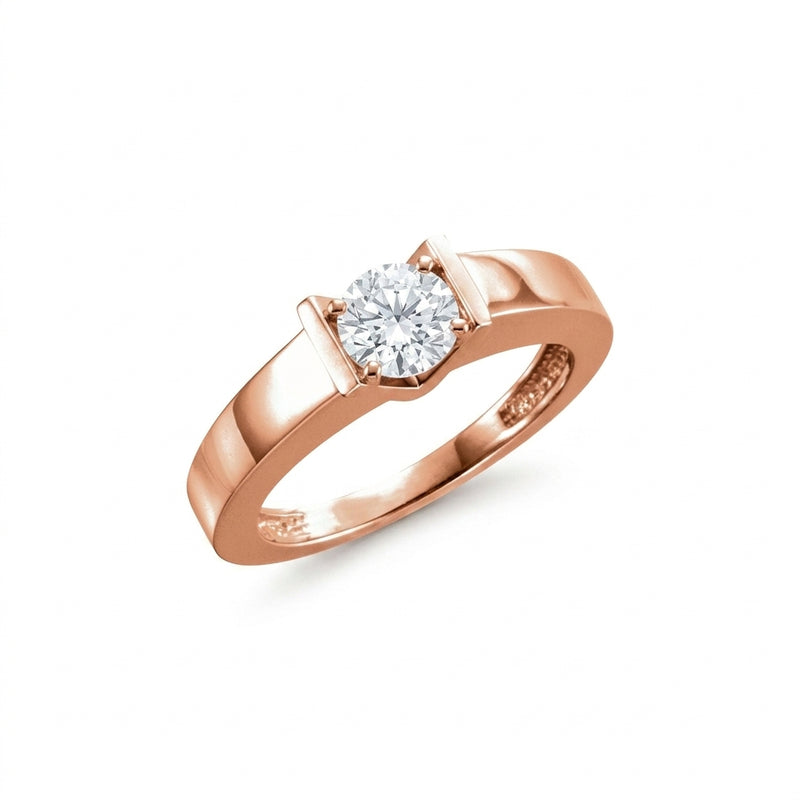 Set: 14k-rose-gold — shown with the centre diamond, rendered image