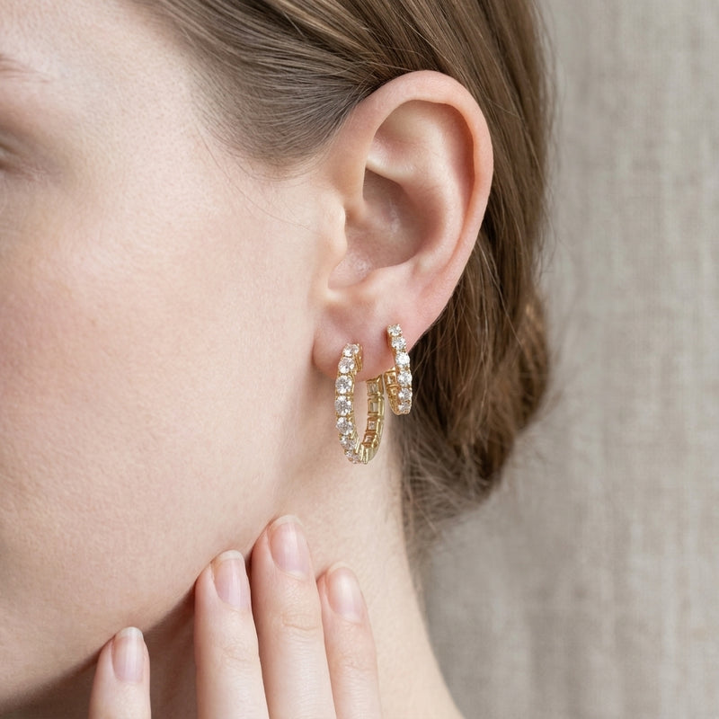 Worn: Inside-Outside Hoop Earrings · 2.63 ct — AI-rendered styling image