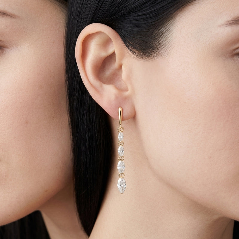 Worn: Lab-Grown Diamond Earrings · 1.5 ct — AI-rendered styling image