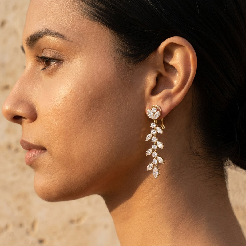 Worn: Lab-Grown Diamond Earrings · 4.25 ct — AI-rendered styling image