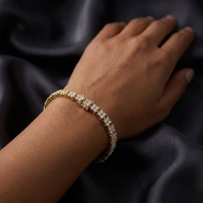 Worn: Lab-Grown Diamond Line Bracelet · 5.33 ct — AI-rendered styling image