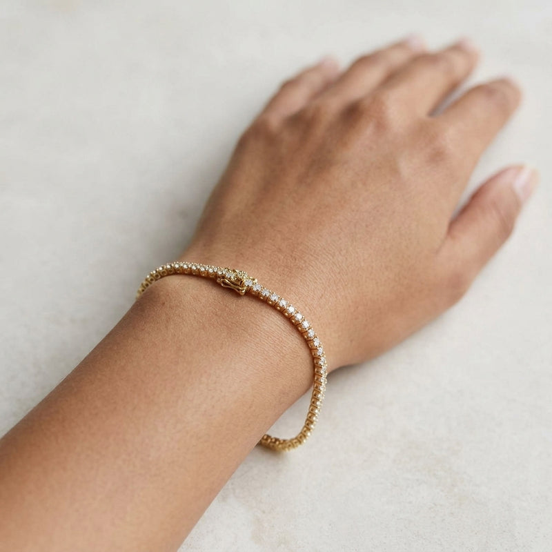 Worn: Line Bracelet · 0.88 ct — AI-rendered styling image