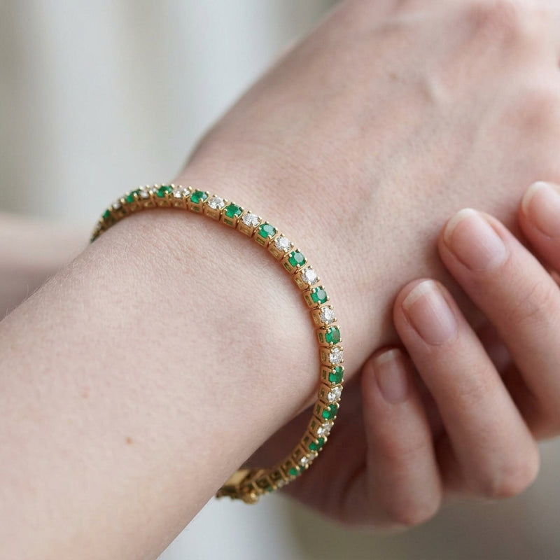 Worn: Line Bracelet · 2.38 ct — AI-rendered styling image