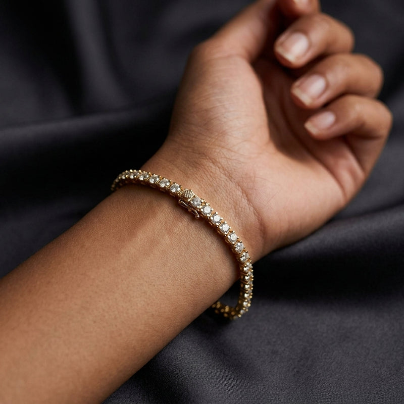 Worn: Line Bracelet · 3.5 ct — AI-rendered styling image