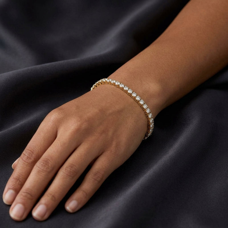 Worn: Line Bracelet · 4.75 ct — AI-rendered styling image