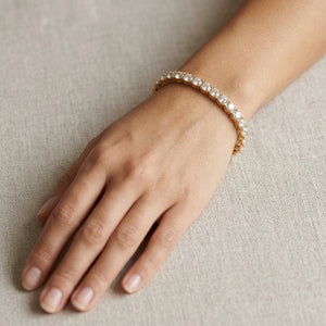 Worn: Line Bracelet · 9 ct — AI-rendered styling image