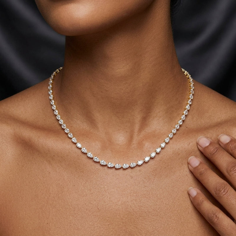 Worn: Line Necklace · 17.8 ct — AI-rendered styling image