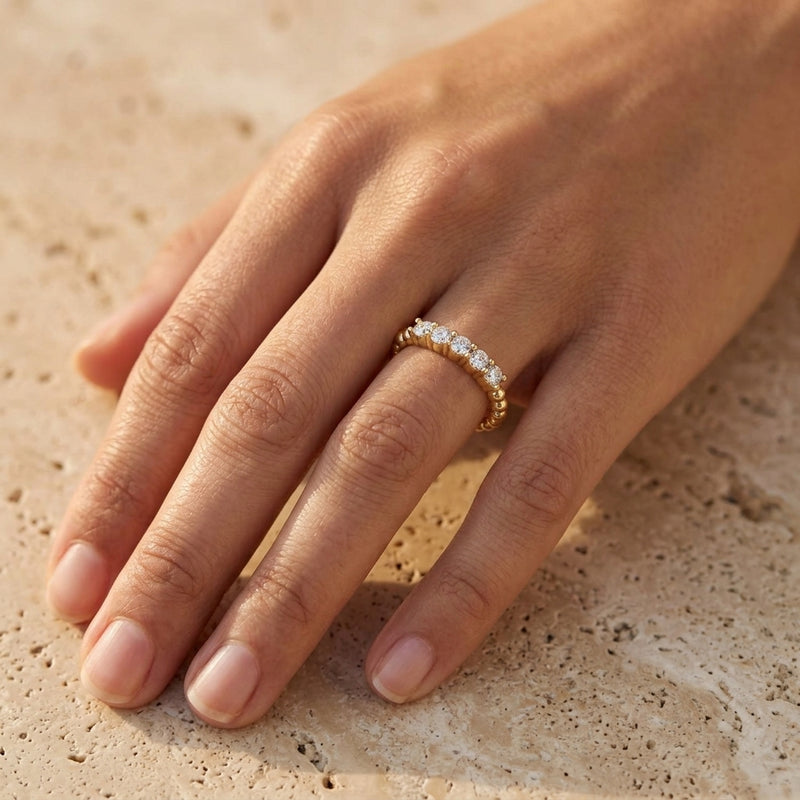 Worn: Stackable Ring · 0.17 ct — AI-rendered styling image