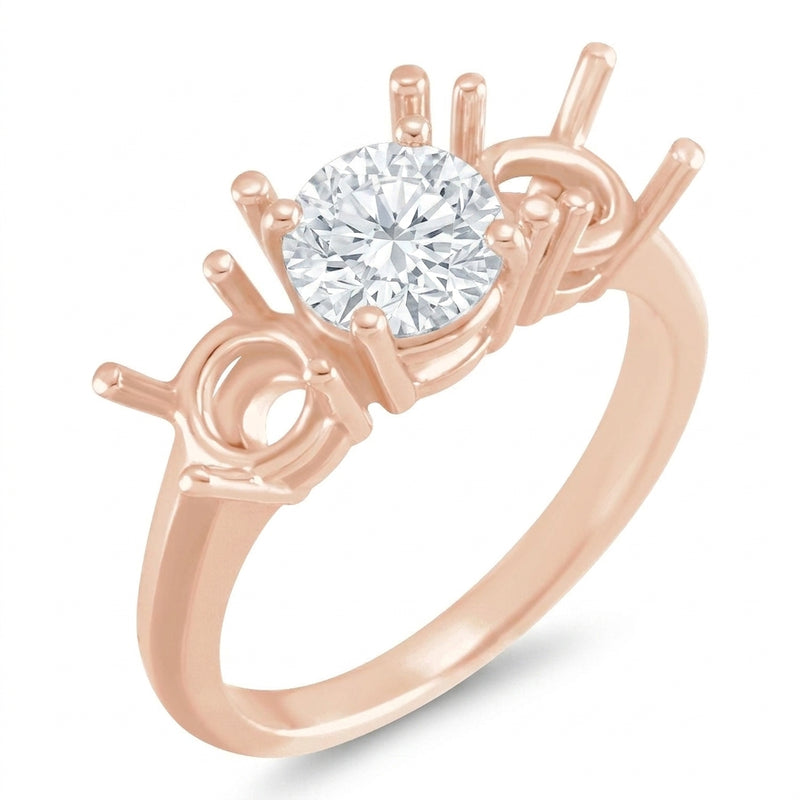 Set: 14k-rose-gold — shown with the centre diamond, rendered image