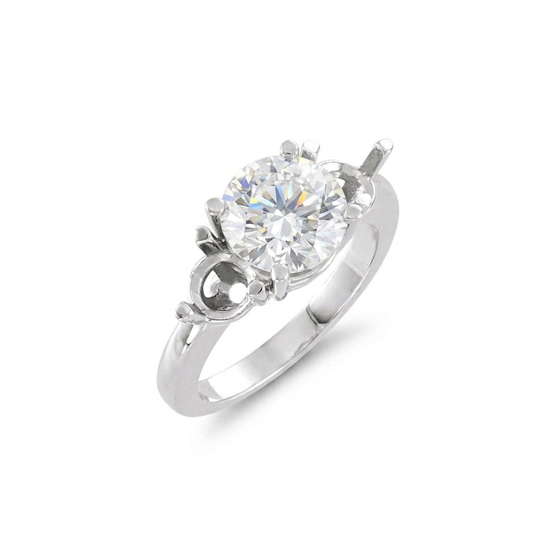 Set: sterling-silver — shown with the centre diamond, rendered image